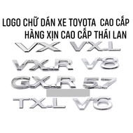 VX TX VXR VXS GXR VXL TXL 5.7 V8 V6 embossed logo set for Toyota LAND CRUISER rear sticker, high qua