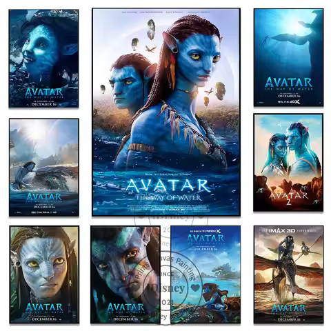 Avatar 2 Film Poster 2022 The Way of Water Prints On Canvas Painting Classic Fantasy Movie Wall Art