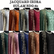 Kain Plain Sulam Jacquard Ixora Bdg60-White,Black,Grey,Blueblack,Dusty Pink,Maroon,Mint Green,Emeral