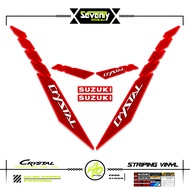 STRIPING SUZUKI CRYSTAL TUNE MOTIF X21 STICKER CRYSTAL TUNE CUSTOM STICKER ORIGINAL CRYSTAL MOTORCYC