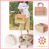 [ a-jolie ] Square basket bag with message logo inner bag [Ship from Japan]ajolie