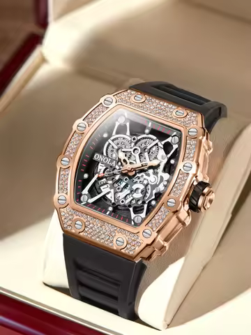 ONOLA Luxury Men Watch Business and Leisure Silicone Waterproof Watch Men Quartz Watch Waterproof Ou