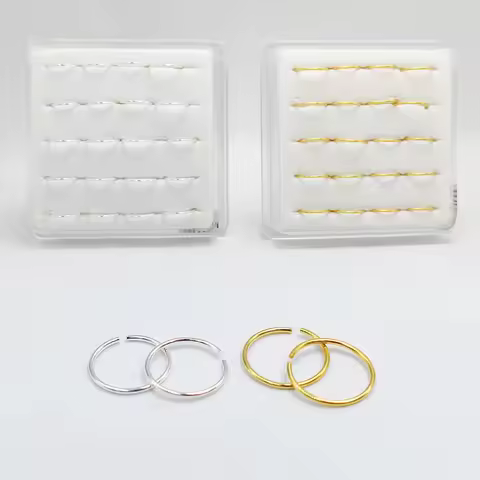 925 sterling silver Nose Ring Hoop HuggieClassic Nostril septum Lip Ear Cartilage Daith helix Pierci