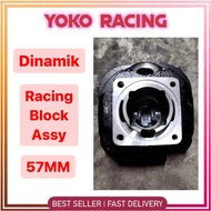 ( 57 MM ) Modenas Dinamik 120 Dinamik120 Racing Block Set Assy 57MM Cylinder Blok Kit Piston + Ring 