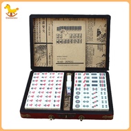 [Nosafhu] Mahjong 146 Tiles Scratch-resistant Mini Size Melamine Chinese Mahjong for Home Small Mahj