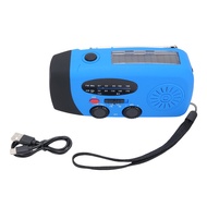 แบบพกพา AM/FM วิทยุฉุกเฉินกลางแจ้งพลังงานแสงอาทิตย์วิทยุ Hand Crank วิทยุไฟฉาย LED SOS ALARM 5000mAh