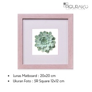 Minimalist Photo Frame 20x20 cm - Matboard Frame - Black