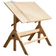 Fenteer Adjustable Drafting Table Drawing Table Sketching Tilting Panel Easel Beech Finish and for D
