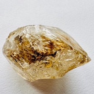 巴基斯坦黃泥骸骨水晶 紫16 彩虹骨幹水晶開窗 原石原礦寶石蒐藏