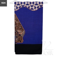 KAIN BATIK PREMIUM Bahan Katun Motif Wayang Catur Warna Biru 721532