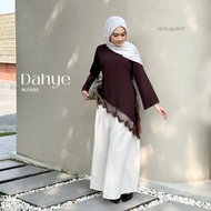 YEPPUOUTFIT - Dahye Blouse | Asymmetrical Blouse with Beautiful Lace Semi Fit Body