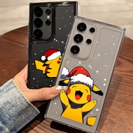 Samsung S26 Ultra S25 Ultra S25FE S24 Ultra A56 A26 A55 Christmas Pokemon Pikachu Hard Transparent S