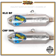 Knalpot NORIFUMI ROCKET 4 TITANIUM KOMPETISI BORE UP SE KLX 150 BF DT