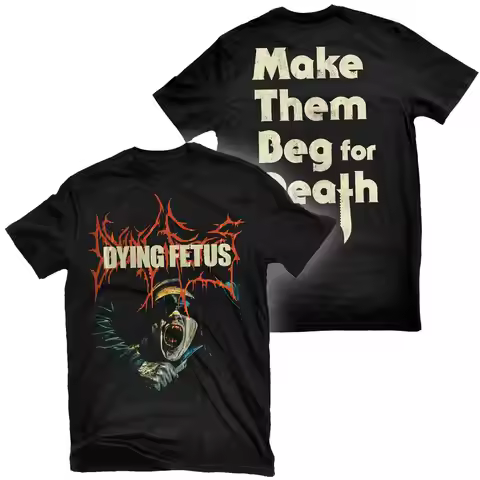 Dying Fetus Parasites Rock Band Summer Casual T-shirt Men's and Women's Luxury Brand Top 2026 New
