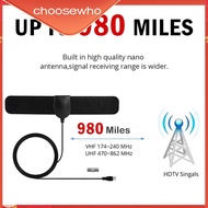 【Choo】1080P High Gain 20 dBi 980 DVB-T2 TV Antenna HDTV Digital TV-Antenna Amplifier Digital Indoor 