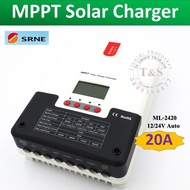 Solar charger MPPT 12/24V 30A Solar Charge Controller MPPT30A 12V/24V รุ่น ML24XX 20A-30A-40A ควบคุมการชาร์จโซล่าเซล แบต 3 ระบบได้ (กรดตะกั่ว เจล ลิเทียม)