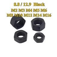 8.8/12.9 Grade High-Strength Hex Nut M2M3M4M5M6M8M10M12M14~M30 Black Nut Screw Cap GB6170 [SSG1-CZT]