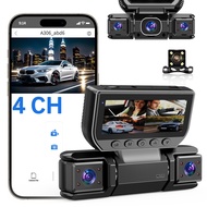 New 4Channel 360 Degree Car Dvr 1080P Video Recorder WiFi APP Dashcam 24h Parking Monitor Rear View 