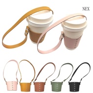 NEX Leather Cup Carrying Holder Beverage Cover Drink Carriers Sleeve Handheld Water Bottle Bag Cup C