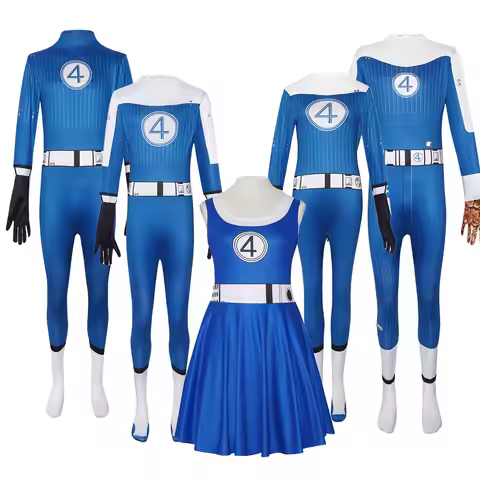 Fantasticc 4 Jumpsuit Cosplay Superhero Invisible Sue Storm Thing Bodysuit Women Men Halloween Carni