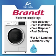 BRANDT WFB384QWA 8KG INVERTER WHITE FRONT LOAD WASHING MACHINE