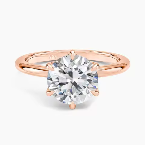 Szjinao Certified 14k Gold Moissanite Ring 1ct 2ct 3ct Lab Diamond Sparkling Au585 Engagement Jewelr