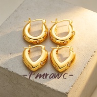 Luxury Chic Diamond-accented Heart-shaped Smooth Earrings for Women FS4656