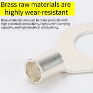 OT Cold‑Pressed Copper Nose, 6/10sqmm Large Hole Bare Copper Wire Terminal, Thickened Pure Copper Ca