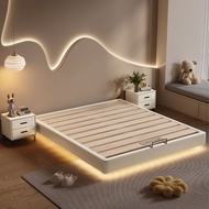 W-8 Solid Wood Non-Bedside Suspension Bed Rib Rack Bed Dovetail Joint Thickening Bed Sheet People Double Home Bedroom B