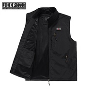 JEEP SPIRIT 1941 ESTD เสื้อกั๊กหลายกระเป๋าเยาวชนกลางแจ้งกีฬาเสื้อกั๊กชายเสื้อกั๊ก vest