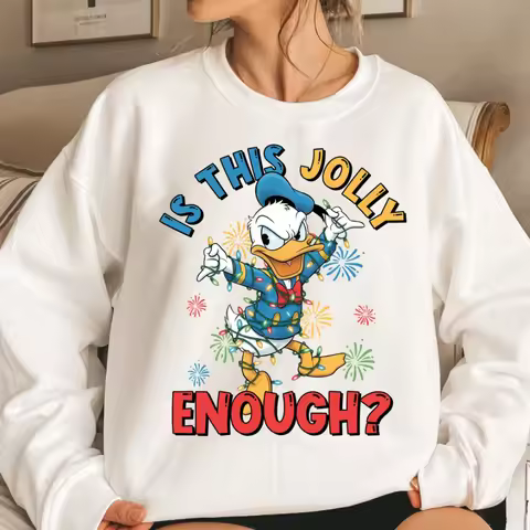 Funny Donald Duck Christmas PNG Holiday Sweater Design Digital Download Clothes Women Hoodie Pop Clo