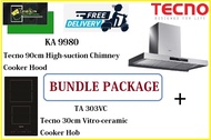 TECNO HOOD AND HOB BUNDLE PACKAGE FOR ( KA 9980 &amp; TA 303VC) / FREE EXPRESS DELIVERY