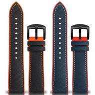 20Mm 22Mm Bracelet Nylon Silicone Bottom Watch Strap For Seiko PROSPEX Series Omega SEAMASTER 300 Canvas Rubber Sports Watchband