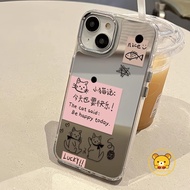 Cute Cat Mirror Casing For OPPO A98 A80 A79 A59 A16K A16E A5 Pro A2M A3X A3 A2X A2 Pro India A1X A1 