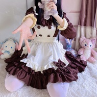 Lolita Dress Lolita Lolita Dress Maid Dress Soft Girl Chocolate Maid Dress Cafe Servant Women's Clot