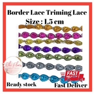 Border Lace Diamond Triming Lace Lace Manik Untuk Pakaian