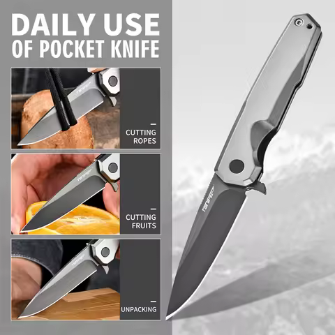 Tonife Ceramic Ball Bearing Mini Pocket Knives 8Cr14MoV Steel Blade Outdoor Camping EDC Tool Folding