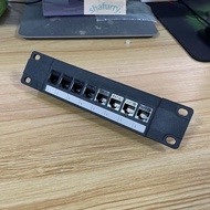 SHFY 8-Port CAT5e Shielded Patch Panel RJ45 10G Ready Plastic Housing Color-Coded Labeling for T568A