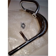 Muffler BlackSteel Fit For 50cc 80cc 2 Stroke Bike Gas Engine