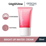 Glad2Glow Lychee Vitamin Water Sunscreen Cream 30g Bright Up Facial Moisturizer Whitening UVA UVB |B