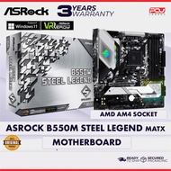 ASROCK B550M STEEL LEGEND MATX AM4 MOTHERBOARD (3 YEARS WARRANTY)