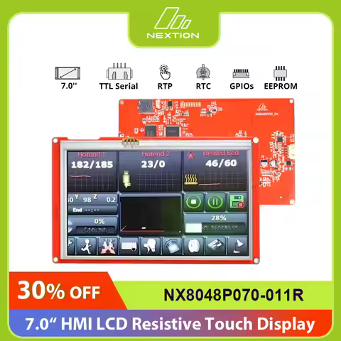 NEXTION NX8048P070-011R 7.0'' Intelligent LCD HMI Touch Display Module Multifunction HMI Resistive S