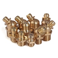 1-10pcs Brass Grease Fitting M4-M20 Metric/Imperial Straight Elbow Oil Zerk