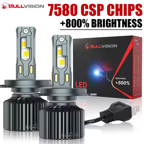 Bullvision H7 LED Headlight 3600000LM K5C Plus Canbus H4 H8 H11 9005 9006 HB3 HB4 9012 Fog Car Lamps