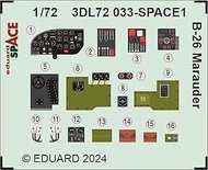 Eduard 1/72 Space Martin B-26 Marauder Interior 3D Decal Etched Parts Set (For Eduard) Plastic Model