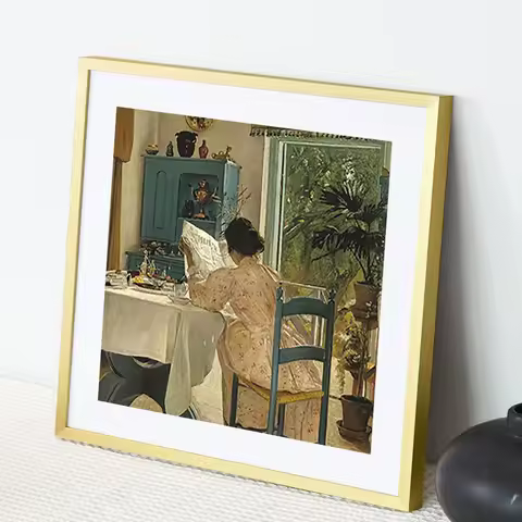 Square Aluminum Photo Frame for Wall Hanging 20X20cm 30x30cm Wedding Picture Frame Stand for Picture