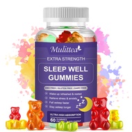 Mulittea  Sleep Melatonin Gummies Sleep Well Gummies Vitamin Melatonin Supplement Sleep Support Slee