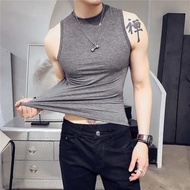 singlet men slim fit baju singlet lelaki Rompi lelaki, pemuda berkolar tinggi lelaki, sukan bernafas