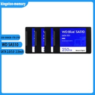 2.5 "SSD 250กรัม500กรัม1T 2T สำหรับแล็ปท็อปเดสก์ท็อป WD SA510สีฟ้าโซลิดสเตทไดรฟ์ภายใน3.0 SATA