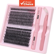 False Eyelashes 30D + 40D/60D + 80D Mixed Pack, 10-14 mm + Scissors + Glue & Remover, Suitable for S